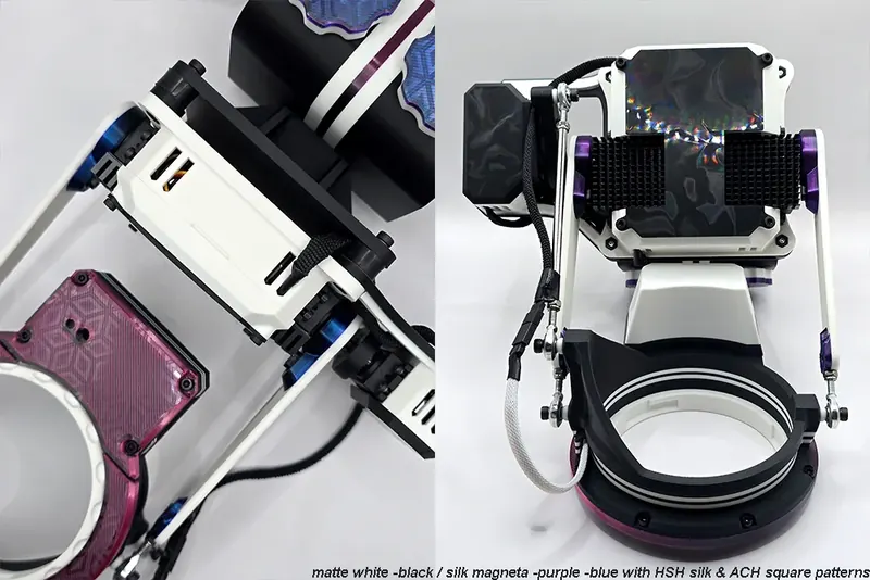 White Black Magneta Purple Blue